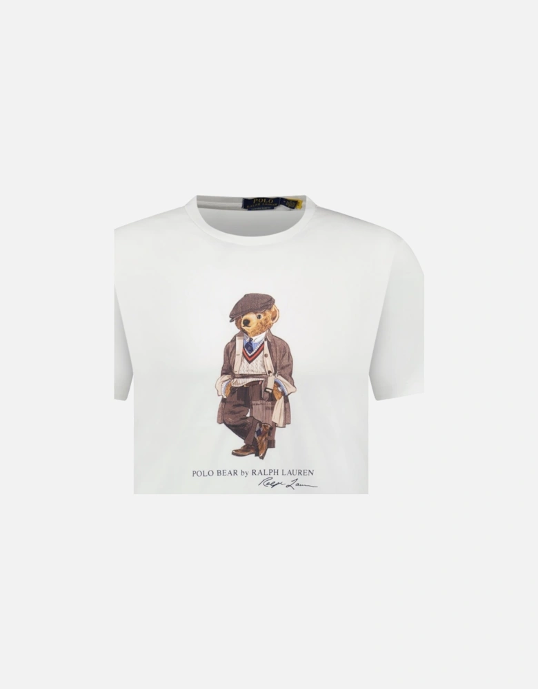 Custom Slim Fit Polo Bear T-Shirt in White