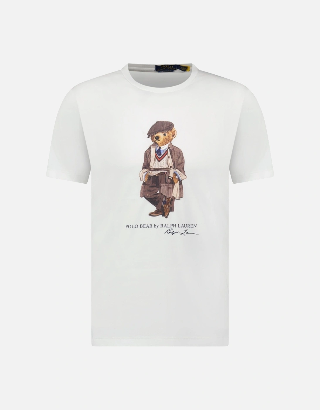 Custom Slim Fit Polo Bear T-Shirt in White, 4 of 3