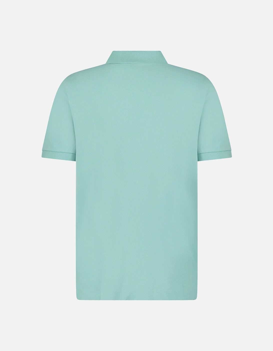 Cotton Mesh Custom Slim Fit Polo Shirt in Celadon