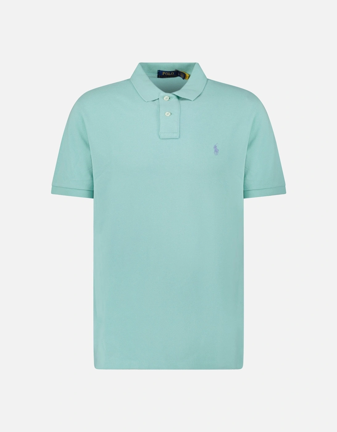 Cotton Mesh Custom Slim Fit Polo Shirt in Celadon, 4 of 3