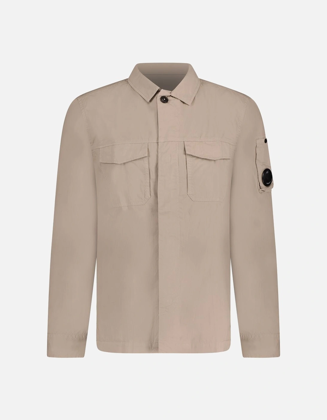 Lens Double Pocket Overshirt Beige, 3 of 2