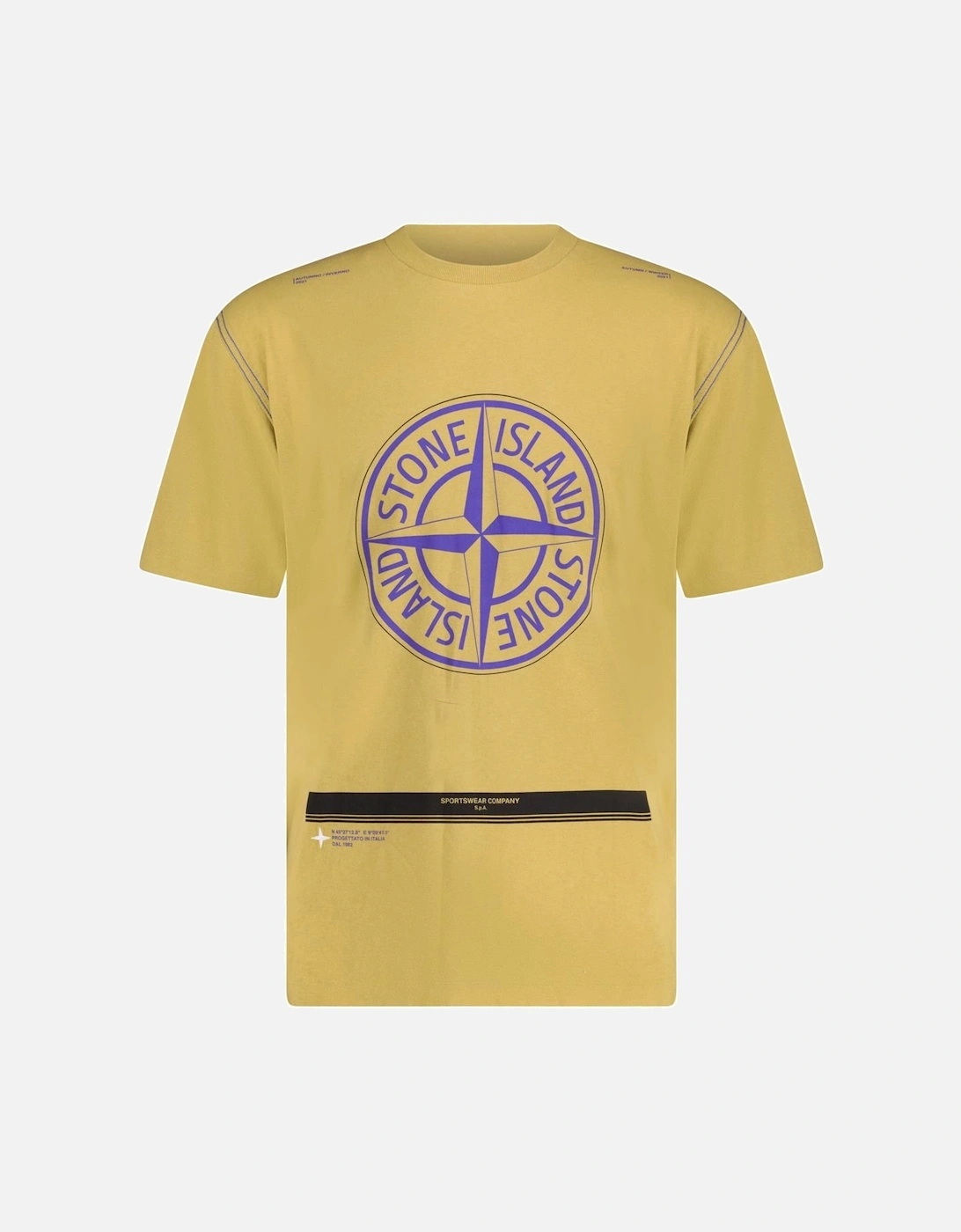 Logo Print T-Shirt Mustard Yellow, 3 of 2