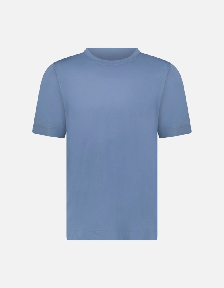 Cotton Crewneck T-Shirt in Blue