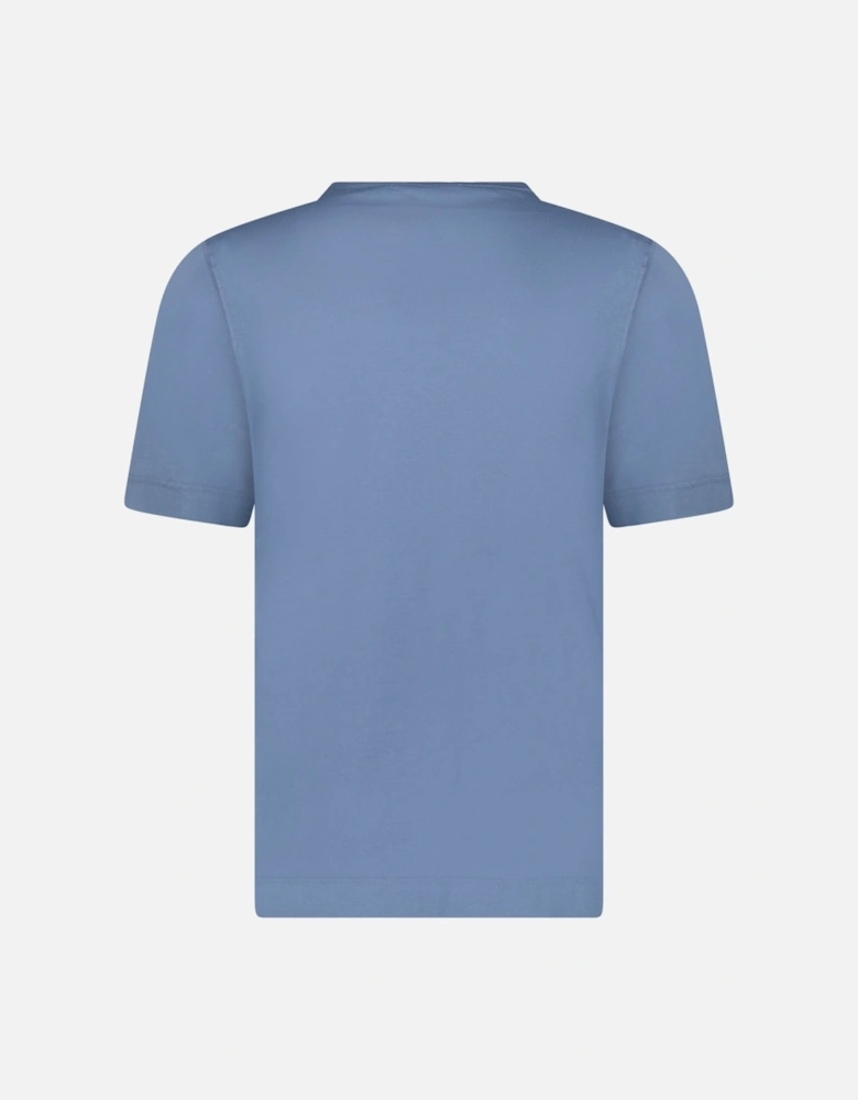 Cotton Crewneck T-Shirt in Blue