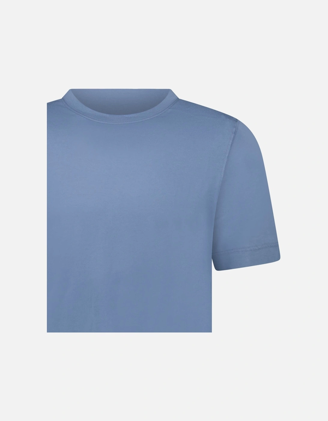 Cotton Crewneck T-Shirt in Blue