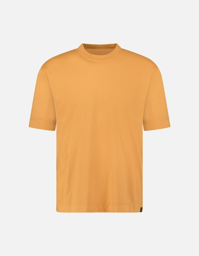 Cotton Crewneck T-Shirt in Orange