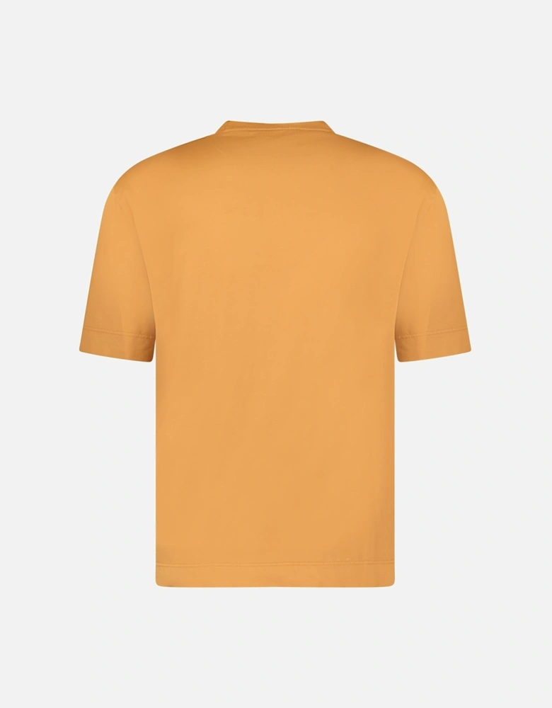 Cotton Crewneck T-Shirt in Orange
