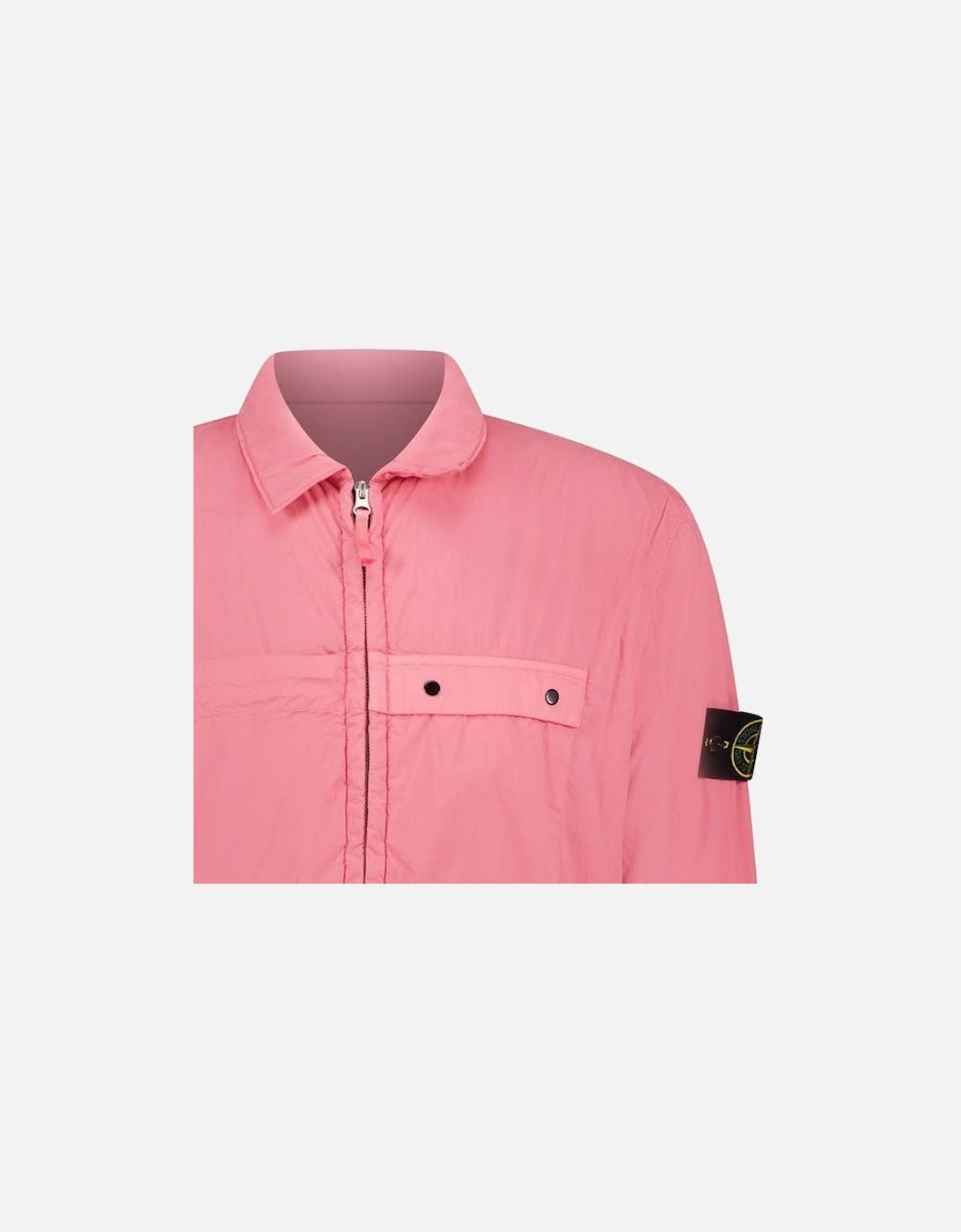 Padded Pocket Over Shirt Jacket Pink