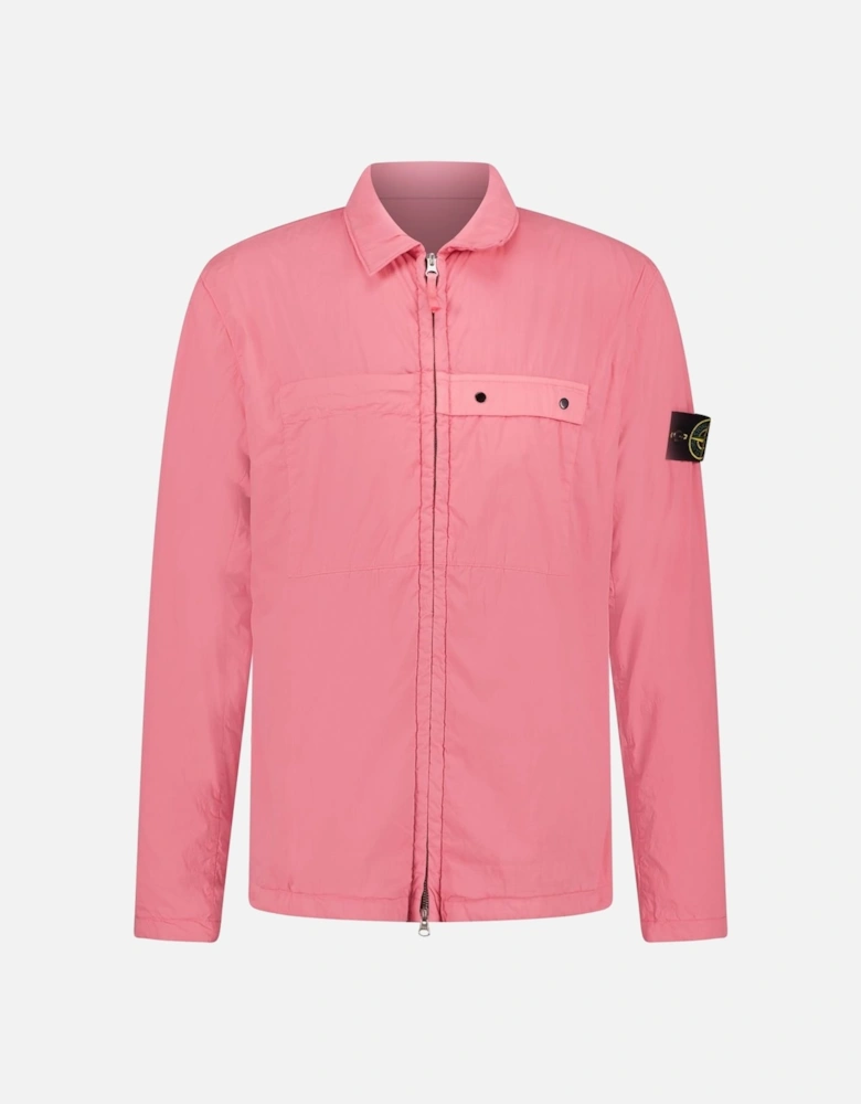Padded Pocket Over Shirt Jacket Pink