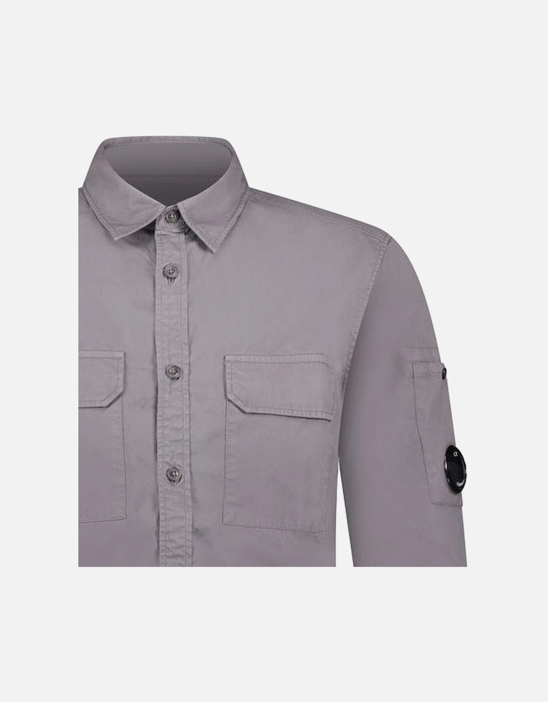 Zip 'Gabardine' Overshirt Grey