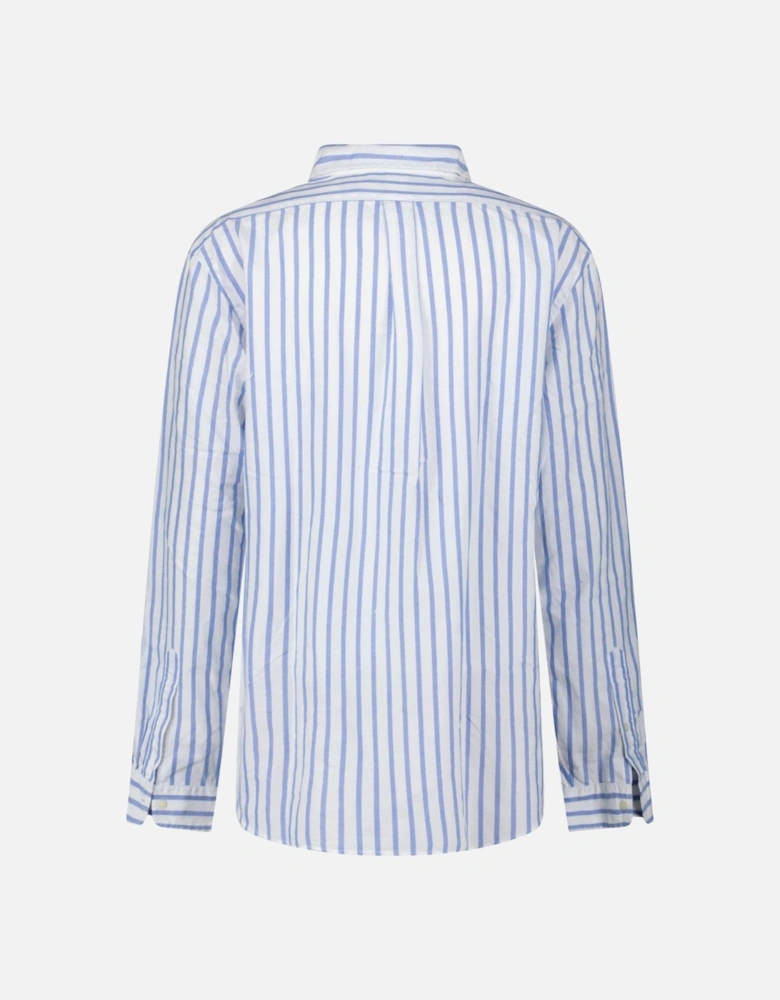 Custom Fit Stripe Oxford Shirt in Blue/White