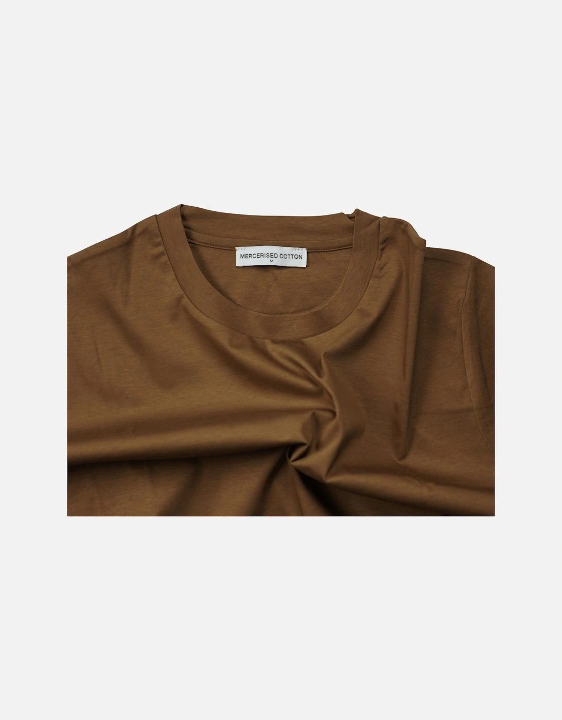 Mercerized Cotton T-Shirt Brown