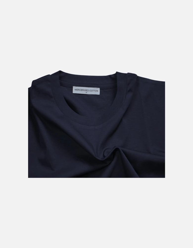 Mercerized Cotton T-Shirt Navy