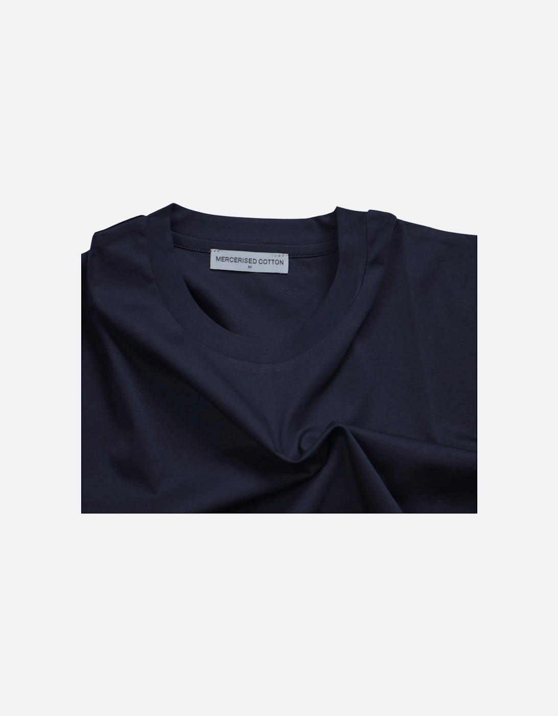 Mercerized Cotton T-Shirt Navy