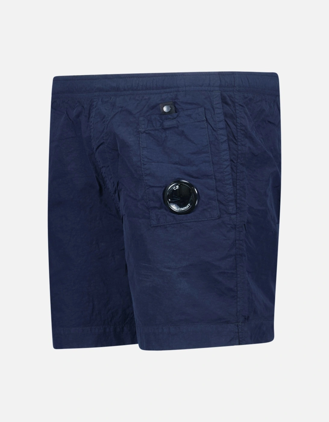 Flatt Nylon Lens-Detail Swim Shorts Medieval Blue