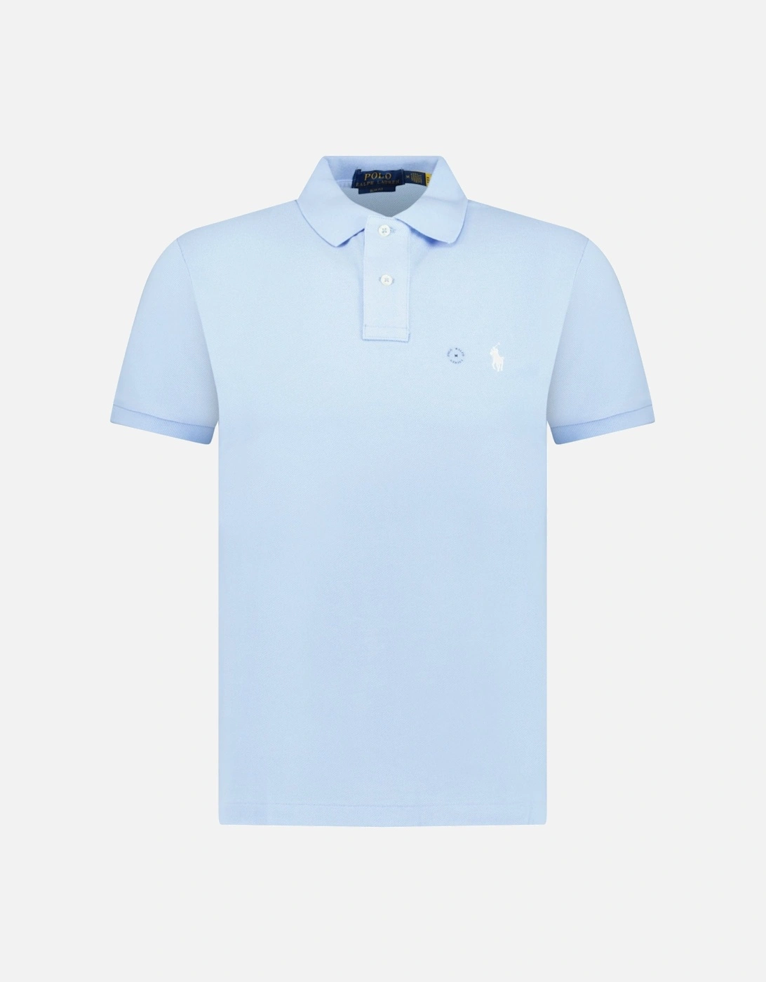 Mesh Slim Fit Polo Shirt in Office Blue., 3 of 2