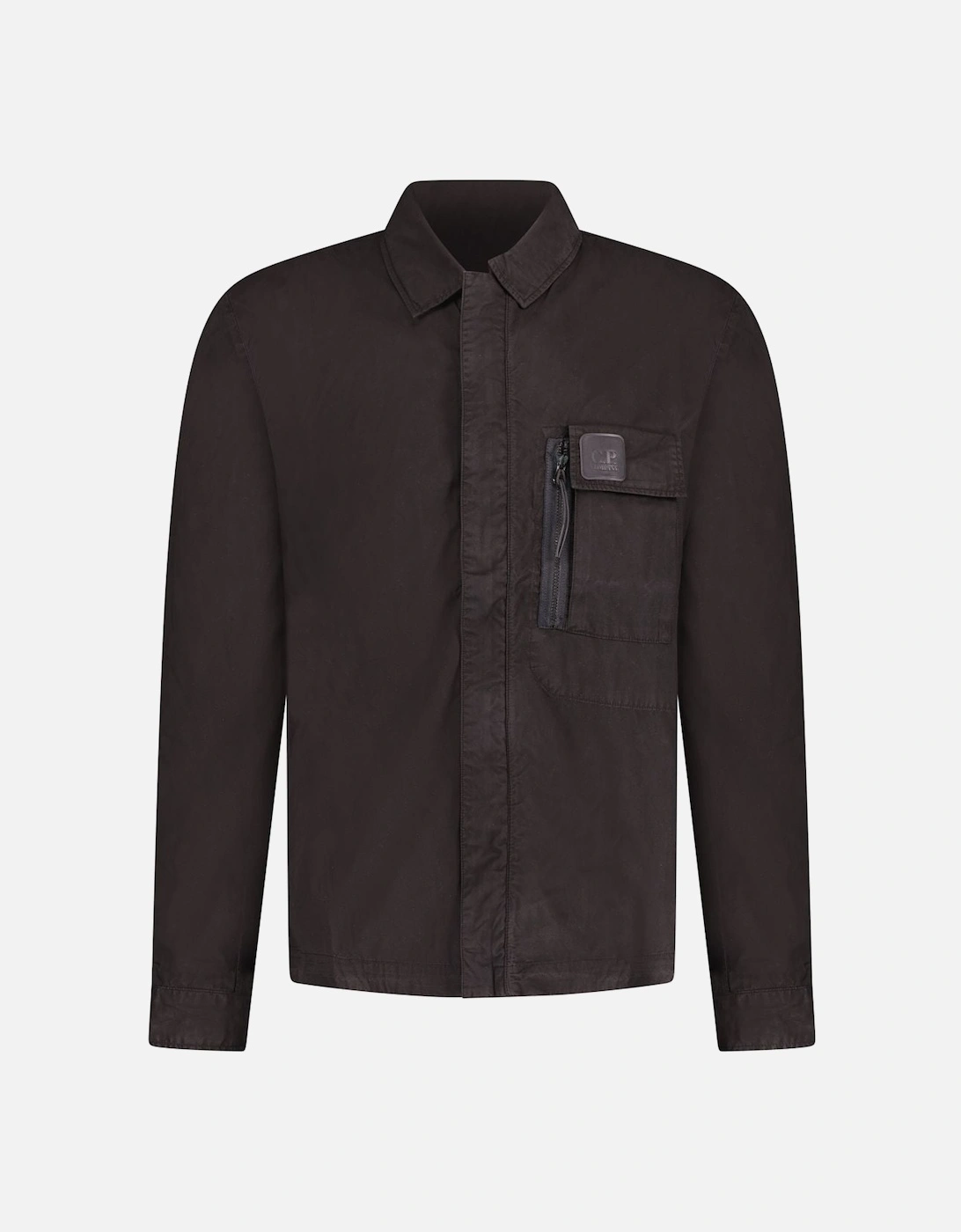 Gabardine Chrome Overshirt Jacket Black, 3 of 2