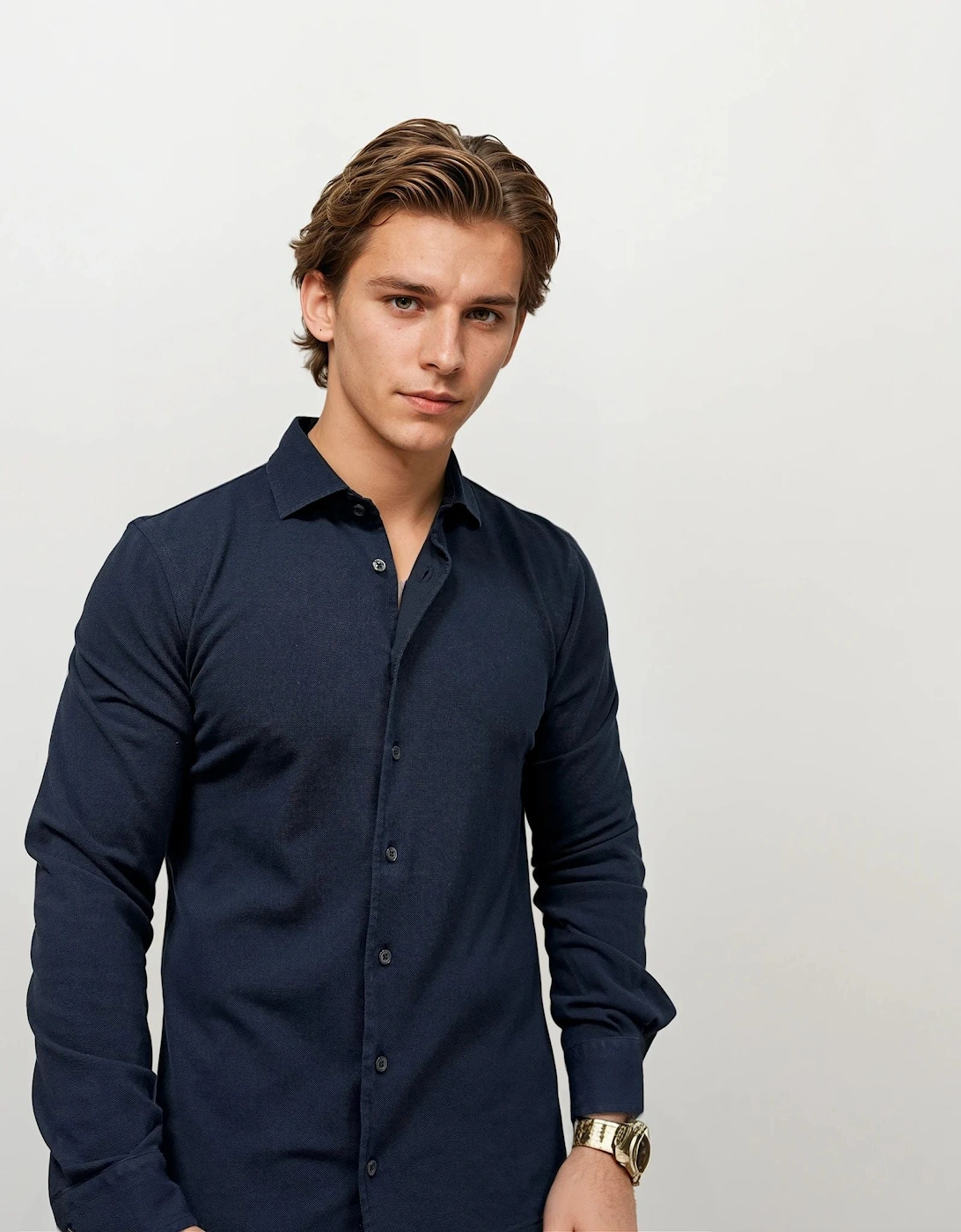 Cotton Shirt in Navy, 5 of 4