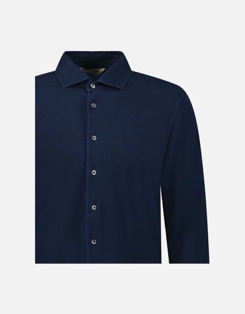 Cotton Shirt in Navy