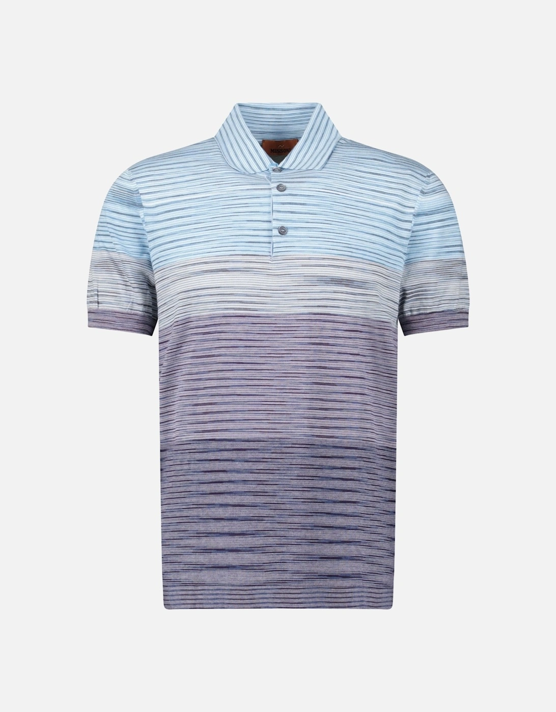 Short Sleeve Polo Knitted Light Blue And Purple Tones, 5 of 4