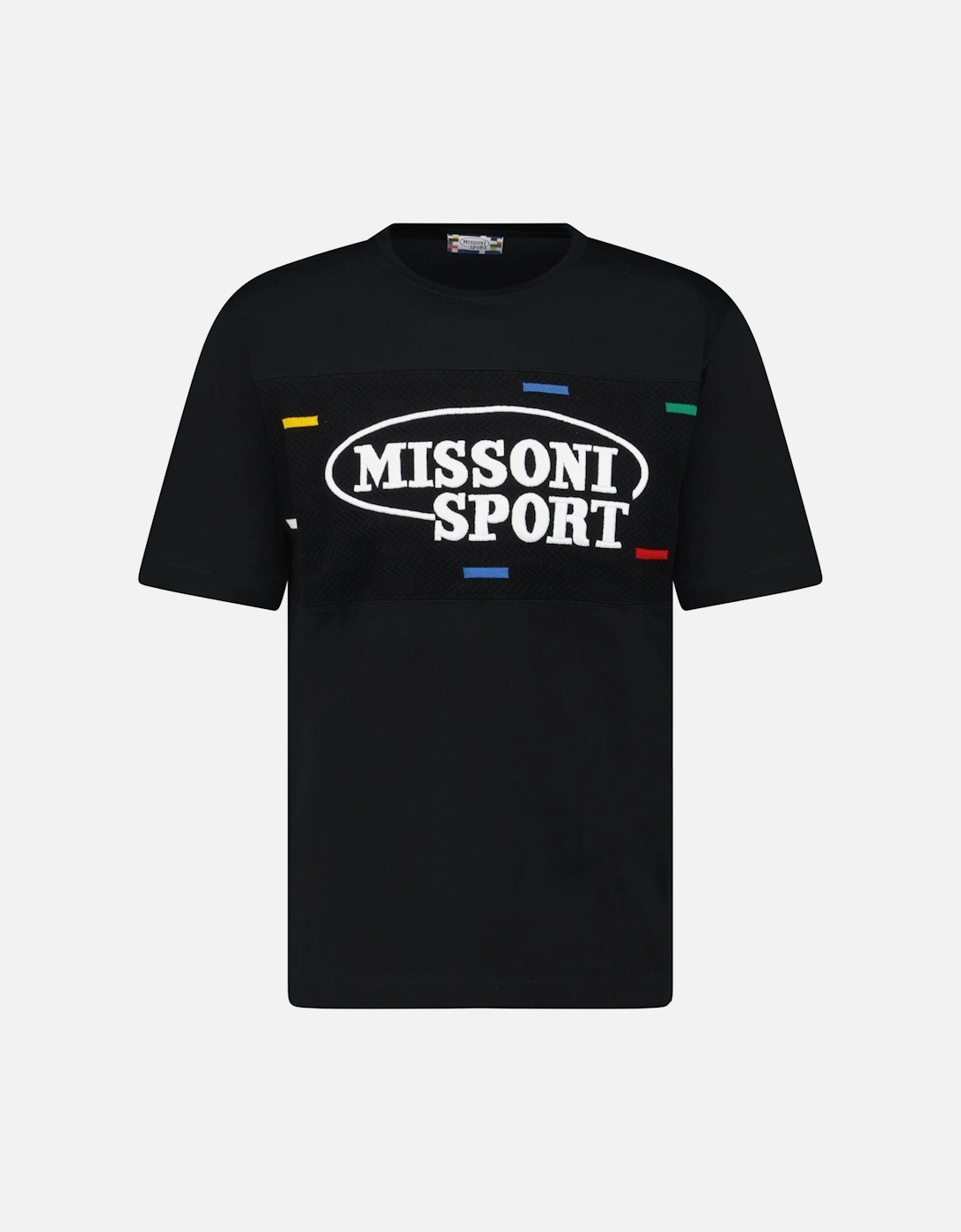 Missoni Men's Missoni Sport Knitted Insert Logo T-Shirt Black Heritage