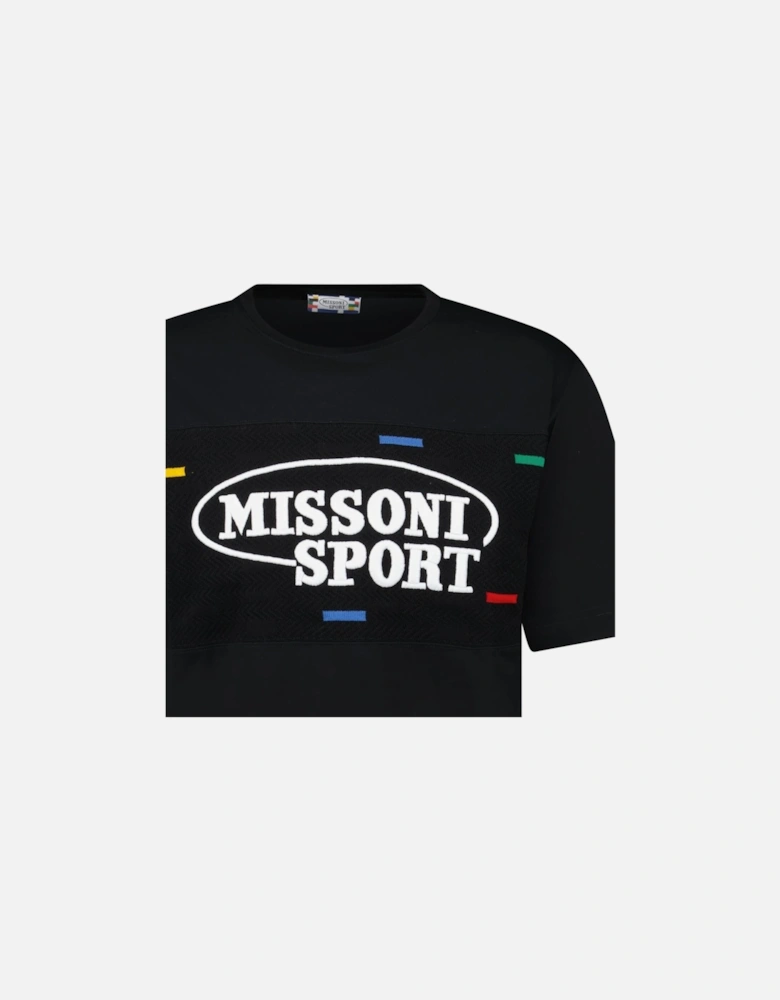 Sport Knitted Insert Logo T-Shirt Black Heritage
