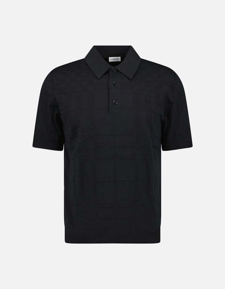 'Kieran' Knit Polo-Shirt Black