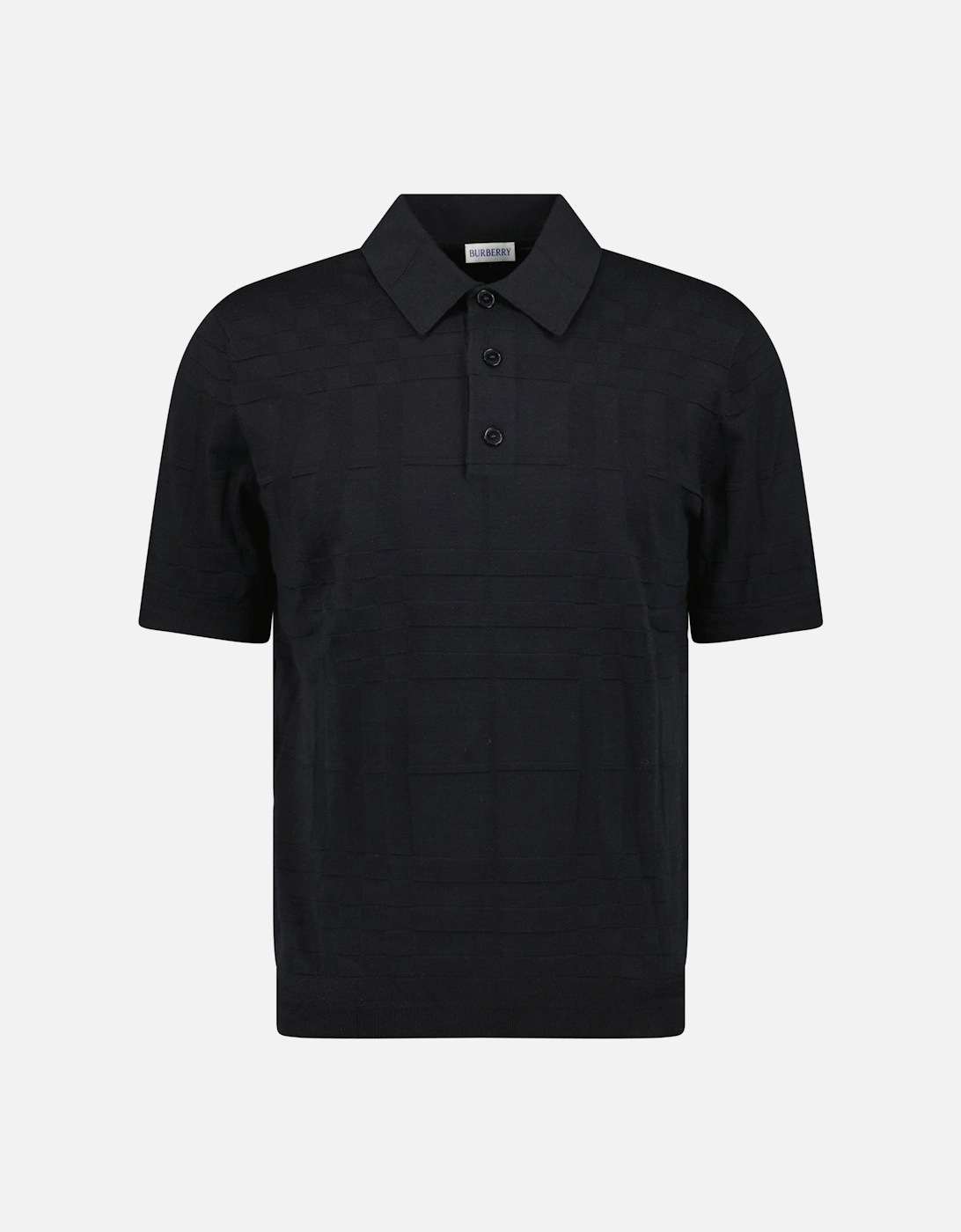 'Kieran' Knit Polo-Shirt Black, 5 of 4