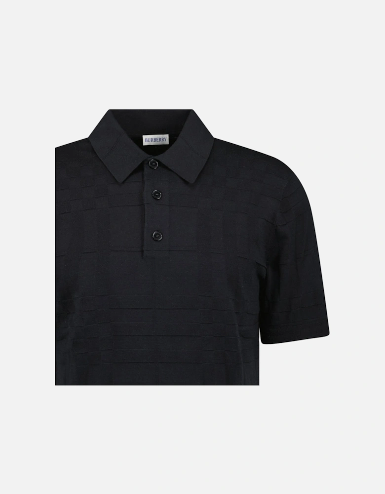 'Kieran' Knit Polo-Shirt Black