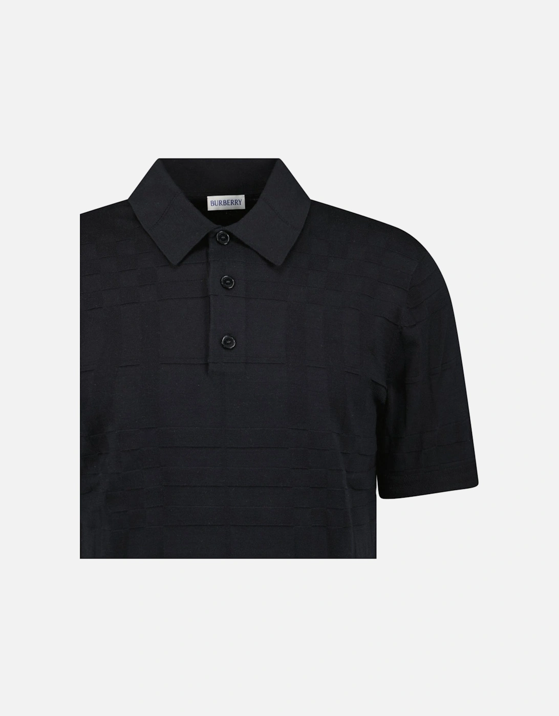 'Kieran' Knit Polo-Shirt Black
