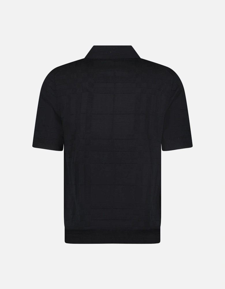 'Kieran' Knit Polo-Shirt Black