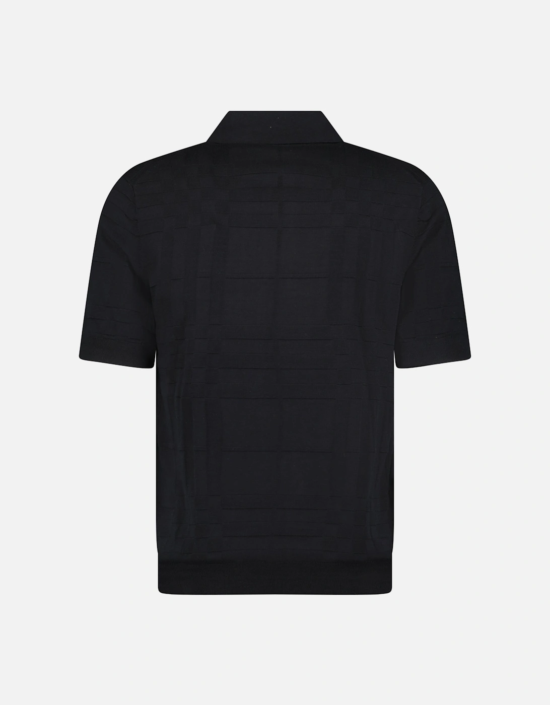 'Kieran' Knit Polo-Shirt Black