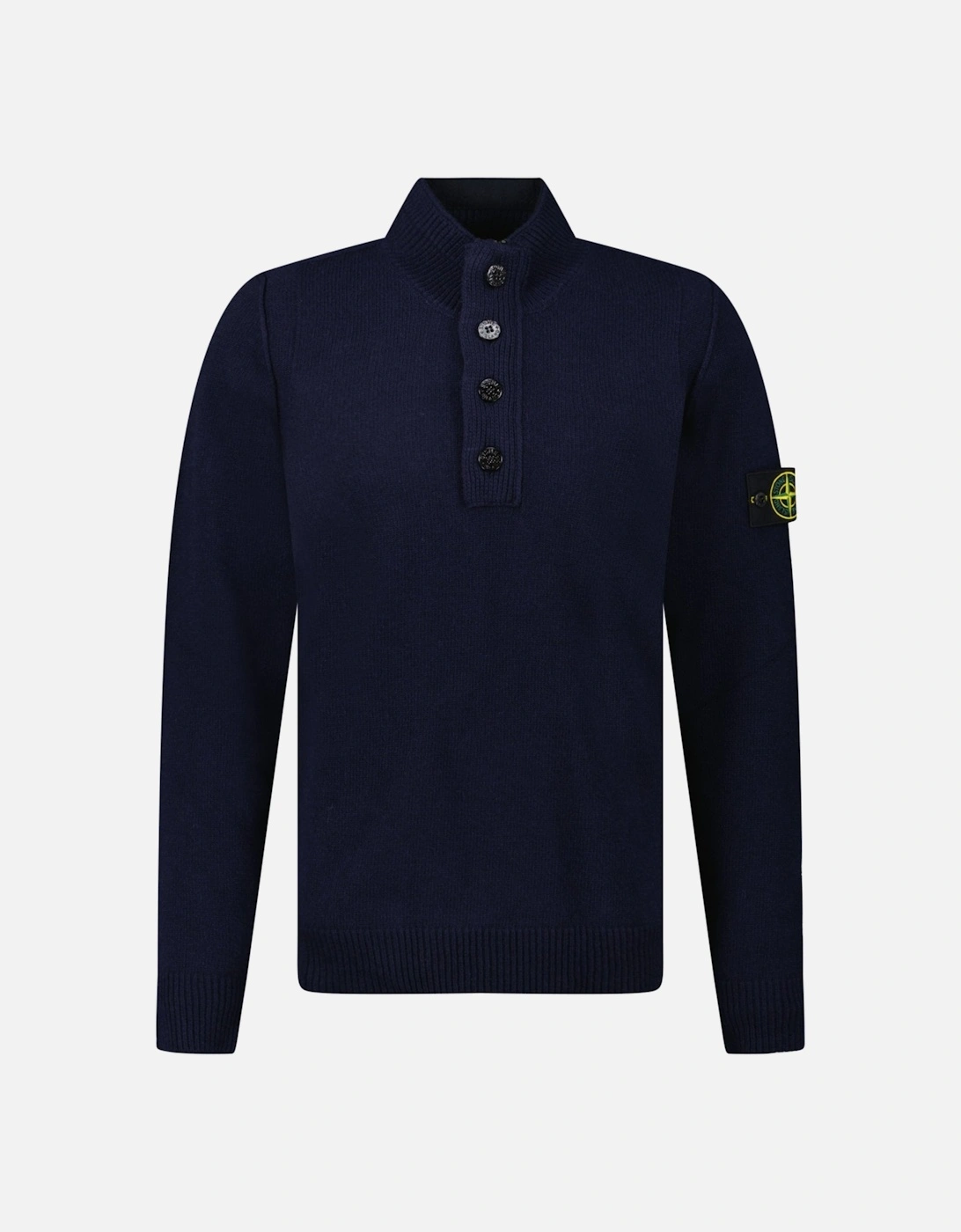 Men's Stone Island Half-Zip Jumper in Navy - Size: 36