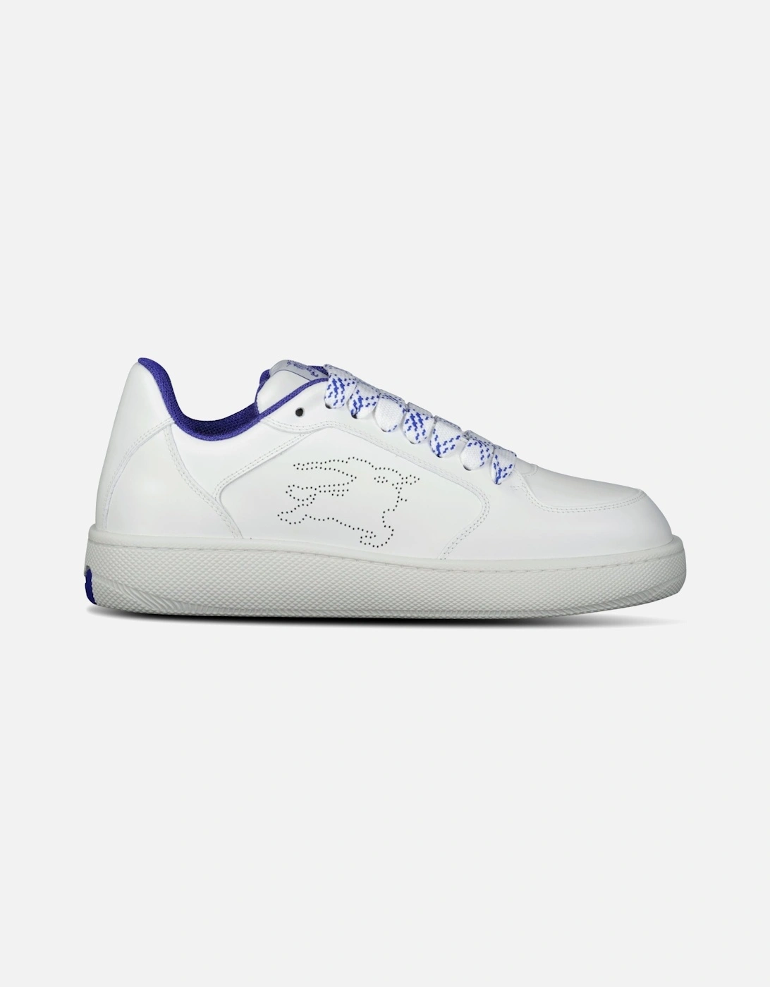Burberry Men's White Stock Leather Sneakers  - Size 8