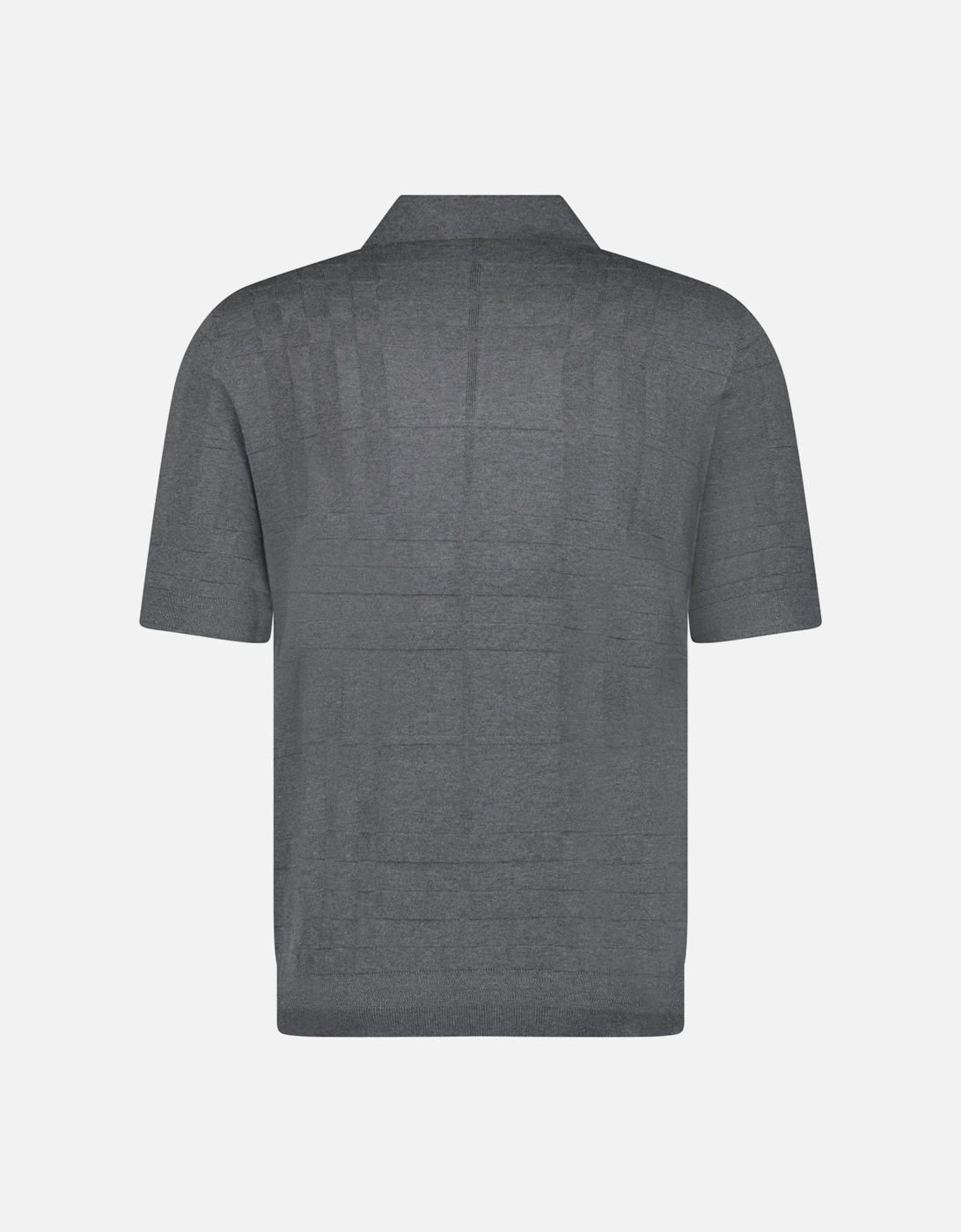 'Kieran' Knit Polo-Shirt Grey