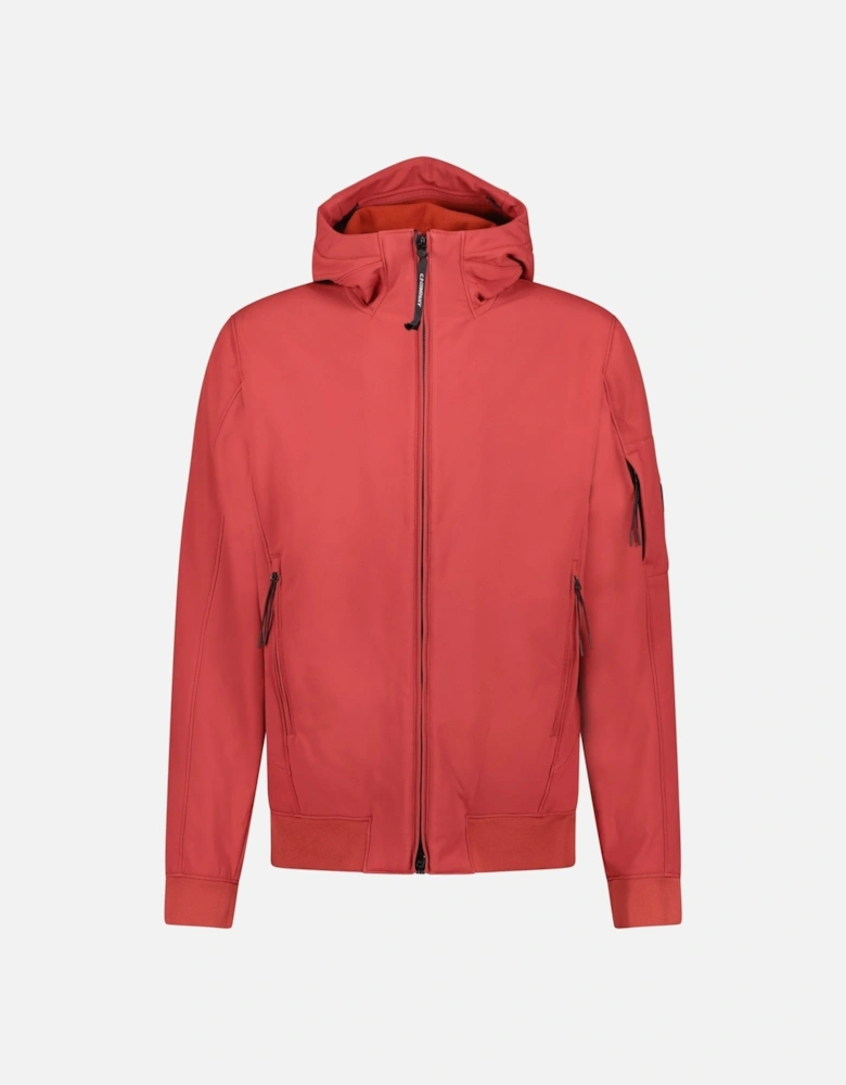 Shell-R Detachable Hooded Jacket in Ketchup Red