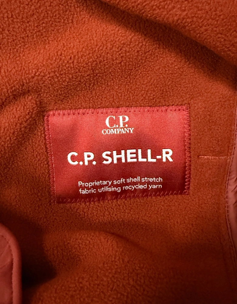 Shell-R Detachable Hooded Jacket in Ketchup Red
