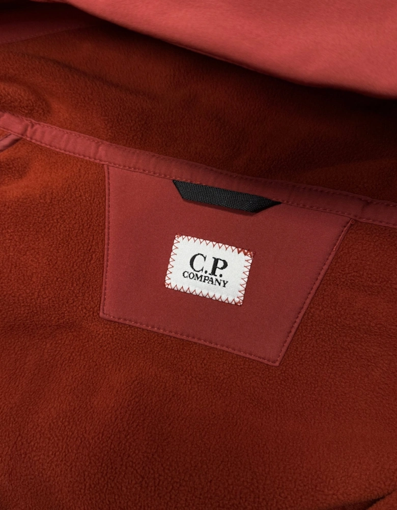 Shell-R Detachable Hooded Jacket in Ketchup Red