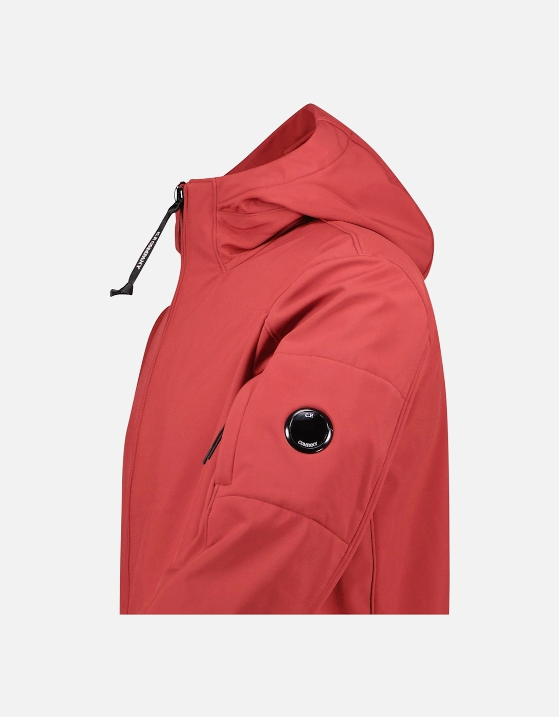 Shell-R Detachable Hooded Jacket in Ketchup Red