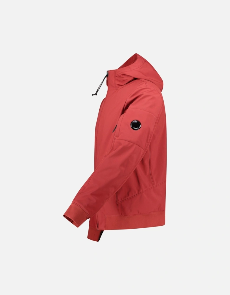 Shell-R Detachable Hooded Jacket in Ketchup Red