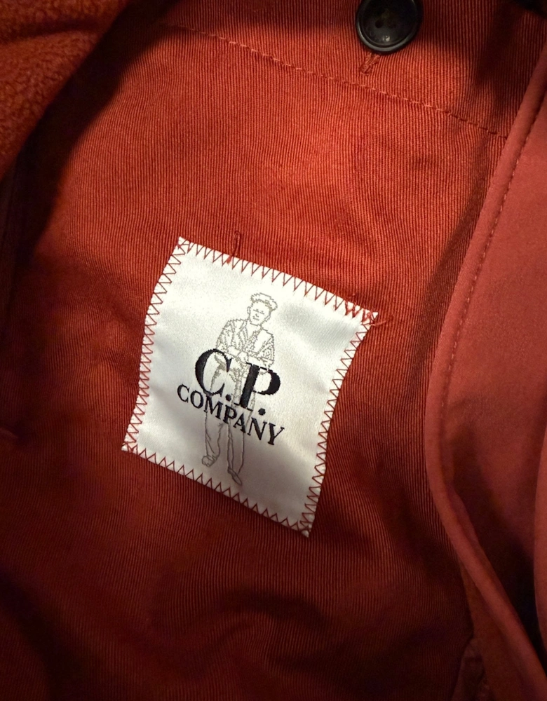 Shell-R Detachable Hooded Jacket in Ketchup Red