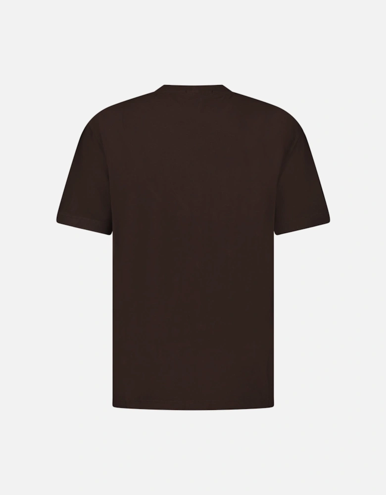 Ghost Slim Fit T-Shirt in Cotton Jersey in Dark Brown