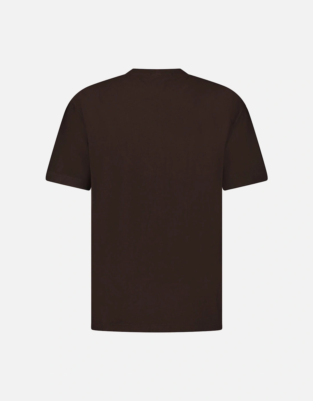 Ghost Slim Fit T-Shirt in Cotton Jersey in Dark Brown