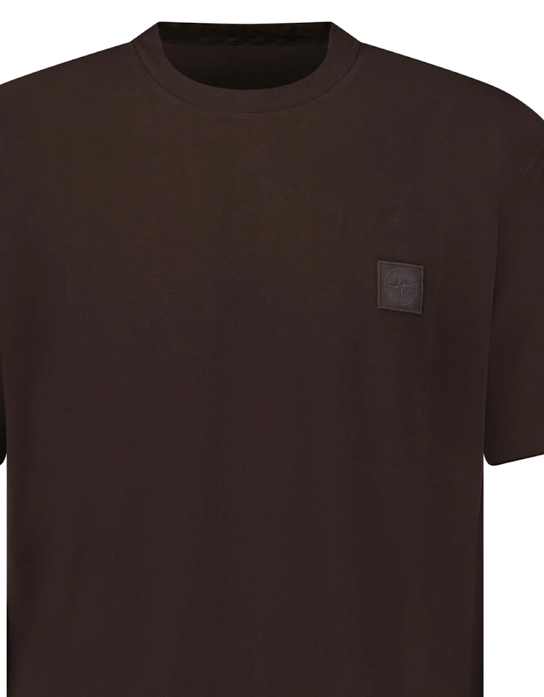 Ghost Slim Fit T-Shirt in Cotton Jersey in Dark Brown