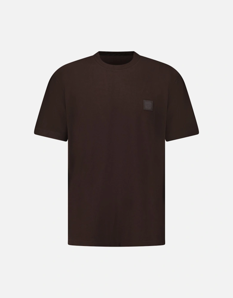 Ghost Slim Fit T-Shirt in Cotton Jersey in Dark Brown