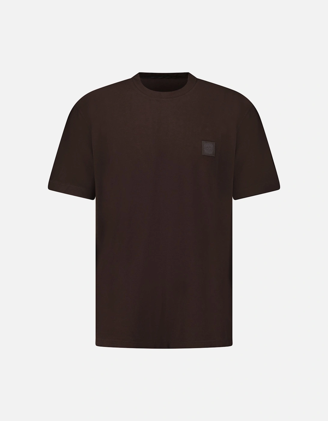 Ghost Slim Fit T-Shirt in Cotton Jersey in Dark Brown, 4 of 3