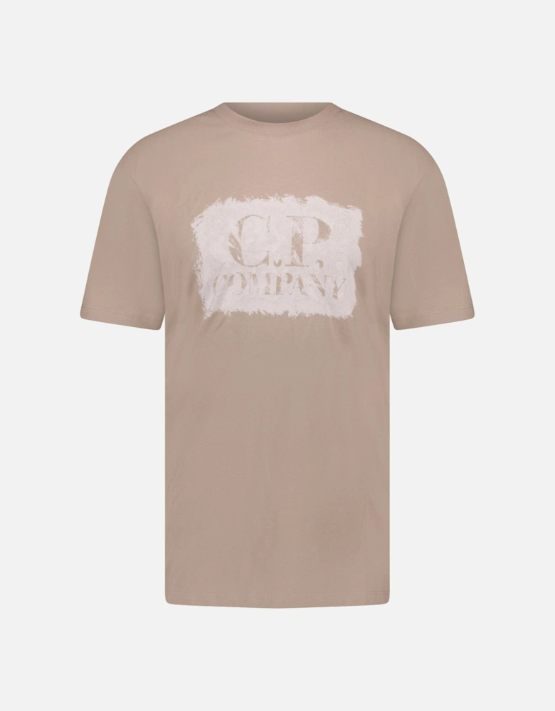 T-Shirt Front Logo Beige