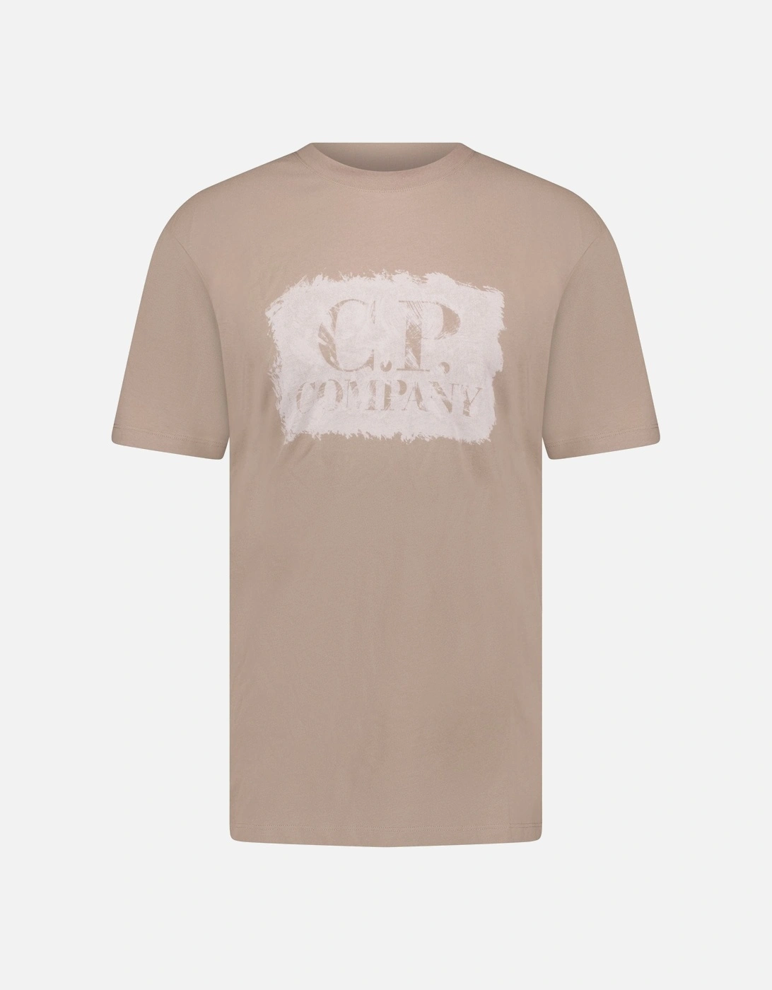 T-Shirt Front Logo Beige, 3 of 2