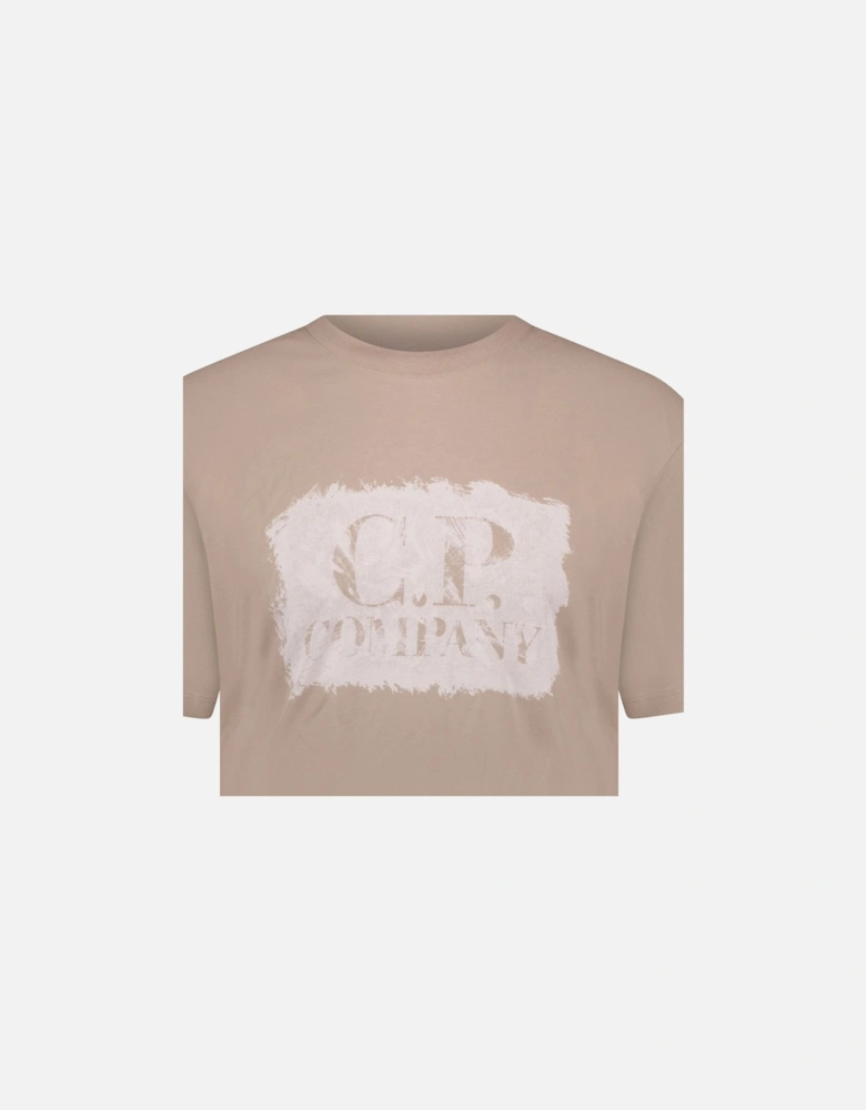 T-Shirt Front Logo Beige