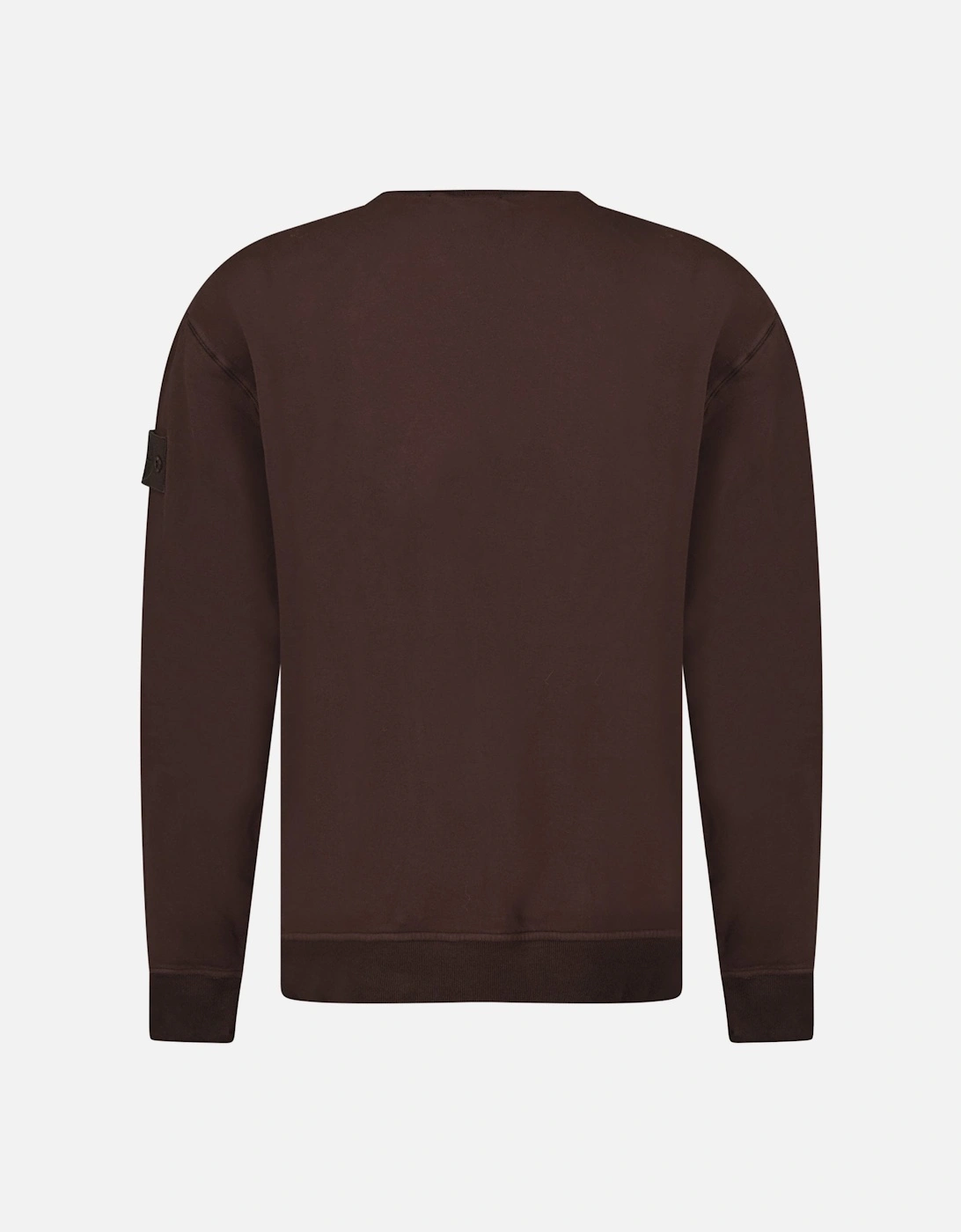 Ghost Badge Crewneck Sweatshirt Dark Brown